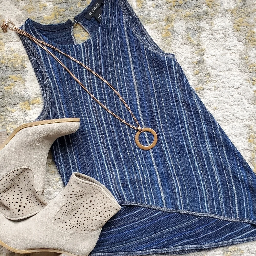 WHBM Asymmetric Layer Sweater Tank